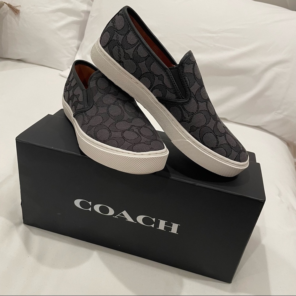 Coach Slip On Sneakers BNNW C115 Signature